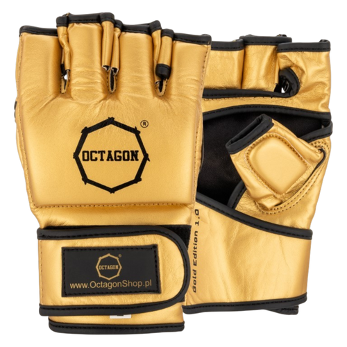 Octagon Gold Edition 1.0 Gold MMA-Handschuhe – Paar, Vorderansicht