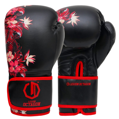 Legion Octagon Flower Black/Red Damen-Boxhandschuhe