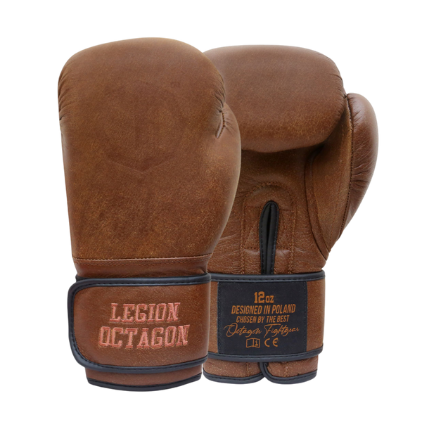 Legion Octagon PRO Oldschool Boxhandschuhe Braun
