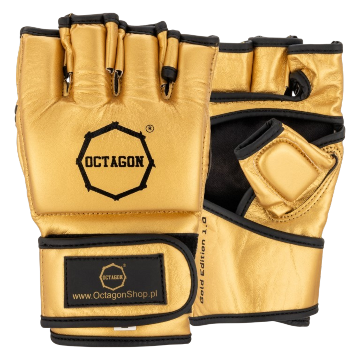 Octagon Gold Edition 1.0 Gold MMA-Handschuhe – Paar, Vorderansicht