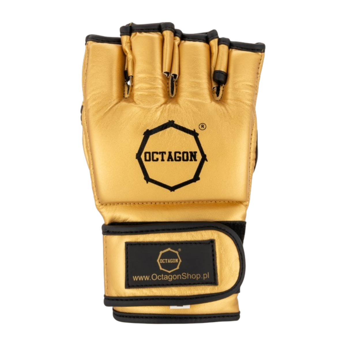 Octagon Gold Edition 1.0 Gold MMA-Handschuhe – Detail Handgelenkriemen