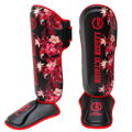 Legion Octagon Flower Black/Red Schienbein- und Fussschutz
