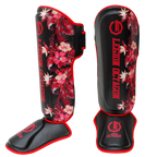 Legion Octagon Flower Black/Red Schienbein- und Fussschutz