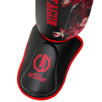 Legion Octagon Flower Black/Red Schienbein- und Fussschutz