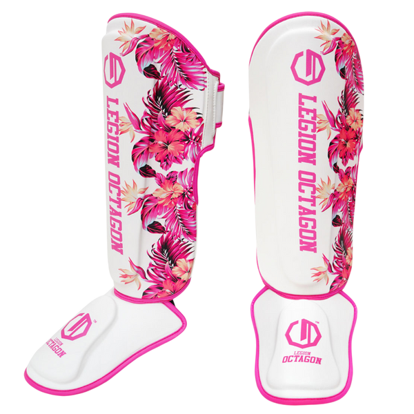 Legion Octagon Flower White/Pink Schienbein- und Fussschutz