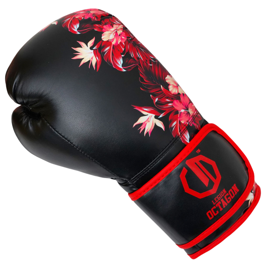 Legion Octagon Flower Black/Red Damen-Boxhandschuhe