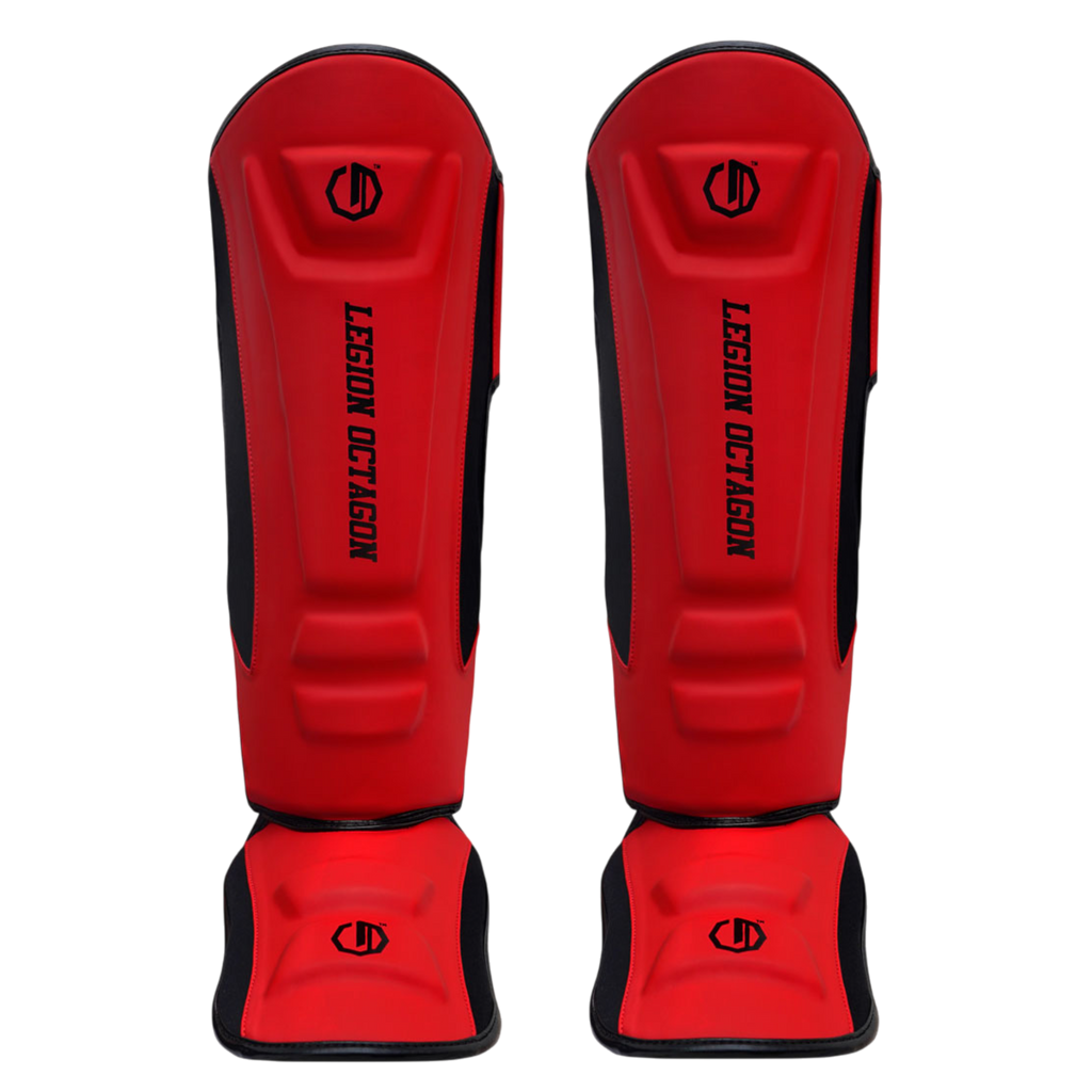 Legion Octagon Enforcer Dark Red Schienbein- und Fussschutz