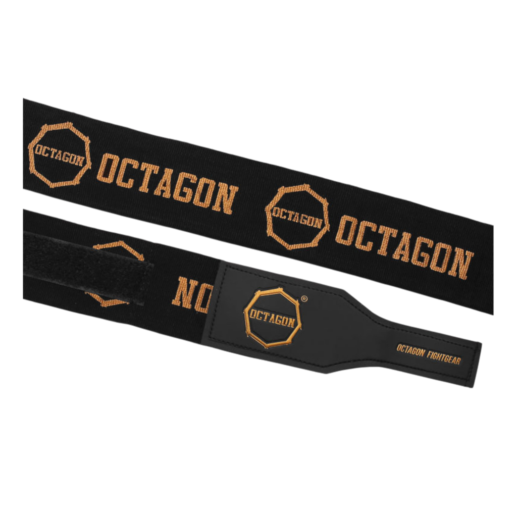 Octagon Fightgear Supreme Printed Black/Gold Boxbandagen 5 m