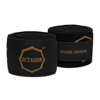 Octagon Fightgear Supreme Printed Black/Gold Boxbandagen 5 m