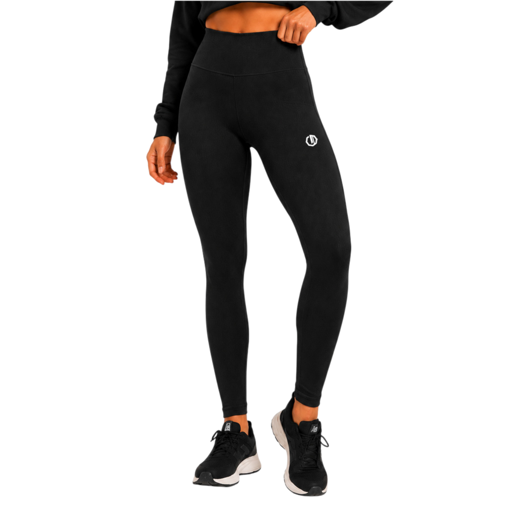 Legion Octagon Ribber Black Damen-Leggings