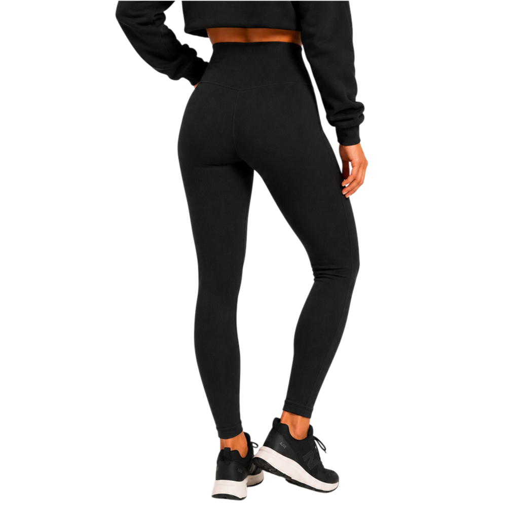 Legion Octagon Ribber Black Damen-Leggings