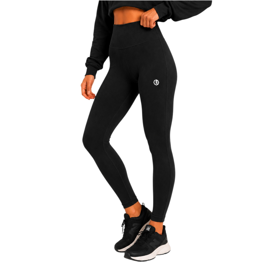 Legion Octagon Ribber Black Damen-Leggings