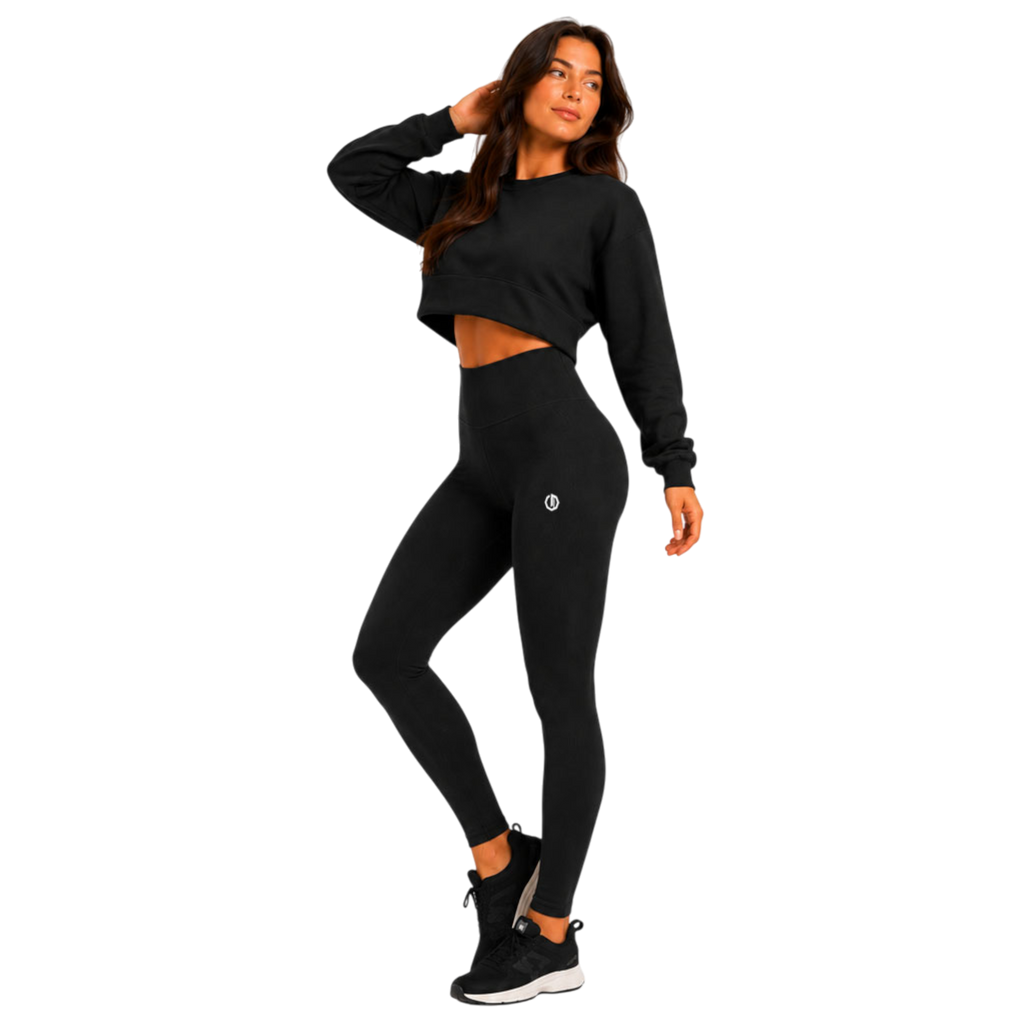 Legion Octagon Ribber Black Damen-Leggings