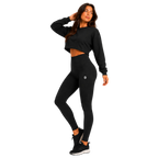 Legion Octagon Ribber Black Damen-Leggings