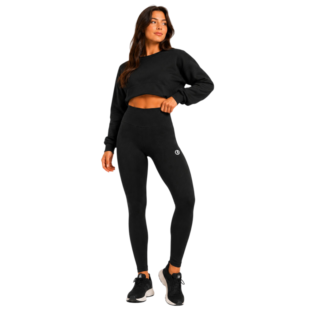 Legion Octagon Ribber Black Damen-Leggings