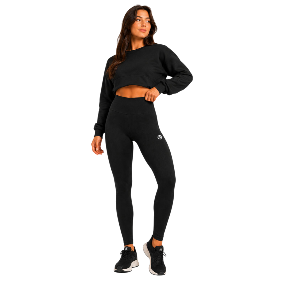 Legion Octagon Ribber Black Damen-Leggings