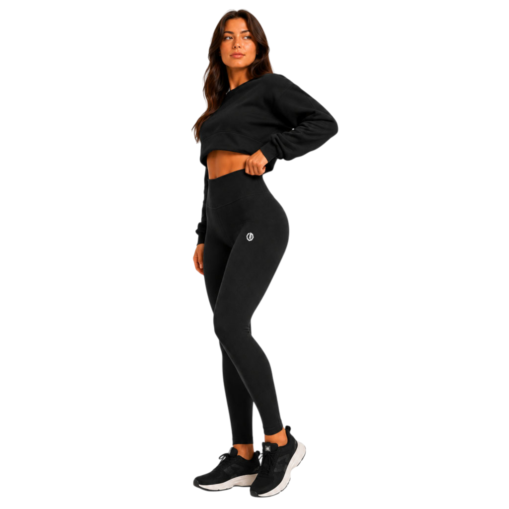 Legion Octagon Ribber Black Damen-Leggings