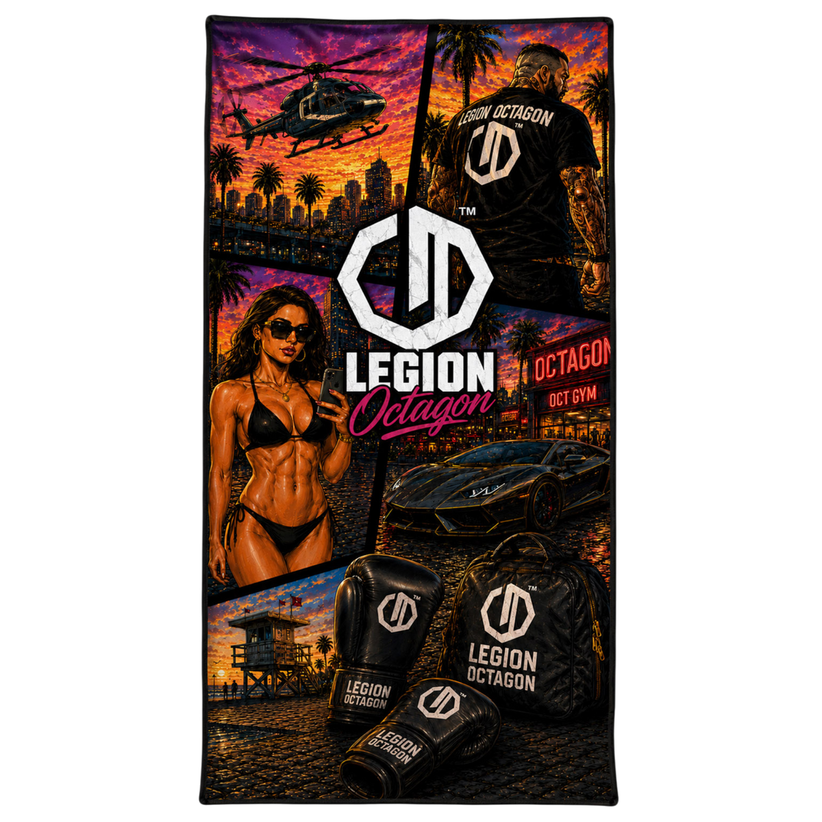 Legion Octagon City of Octagon Handtuch 100 × 50 cm