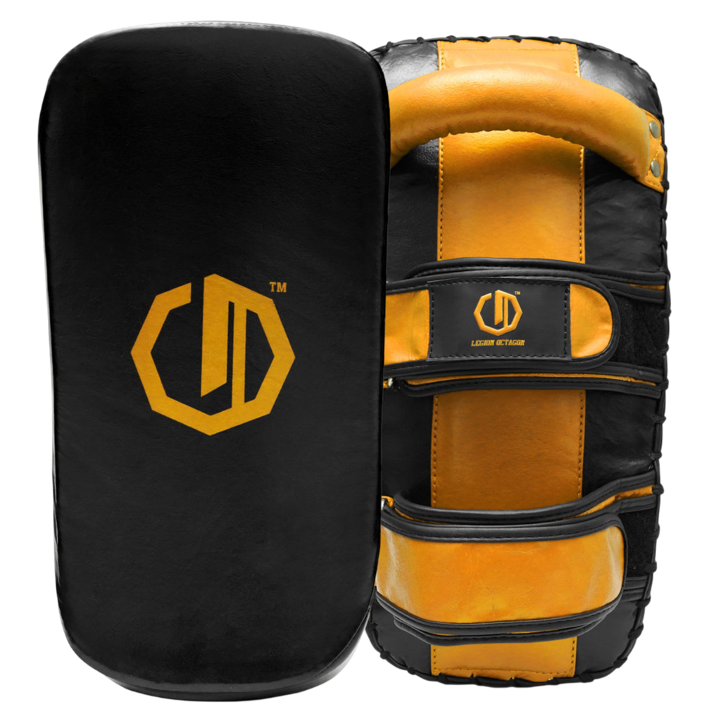 Legion Octagon Matrix Black/Gold Thai Pad – Echtleder
