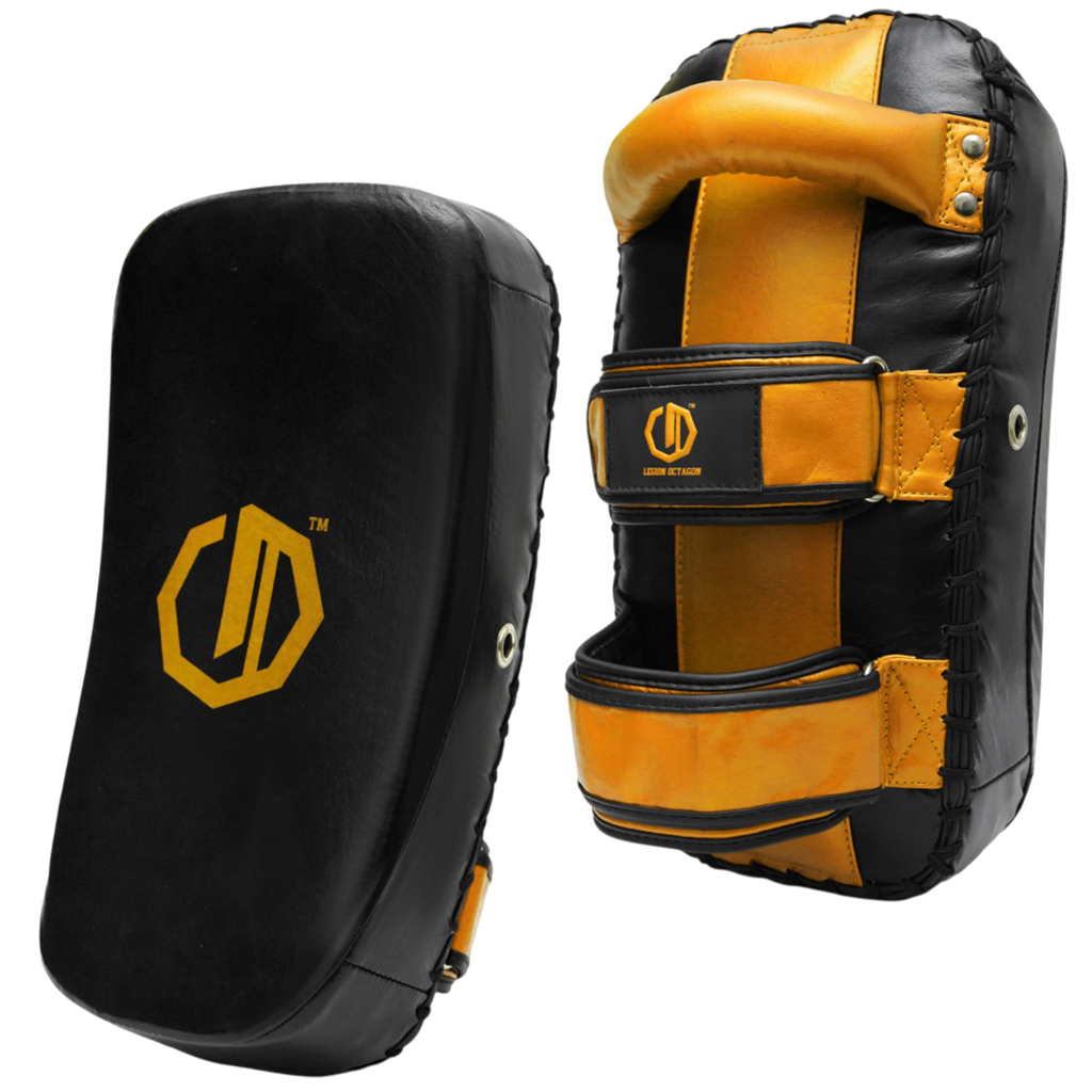Legion Octagon Matrix Black/Gold Thai Pad – Echtleder