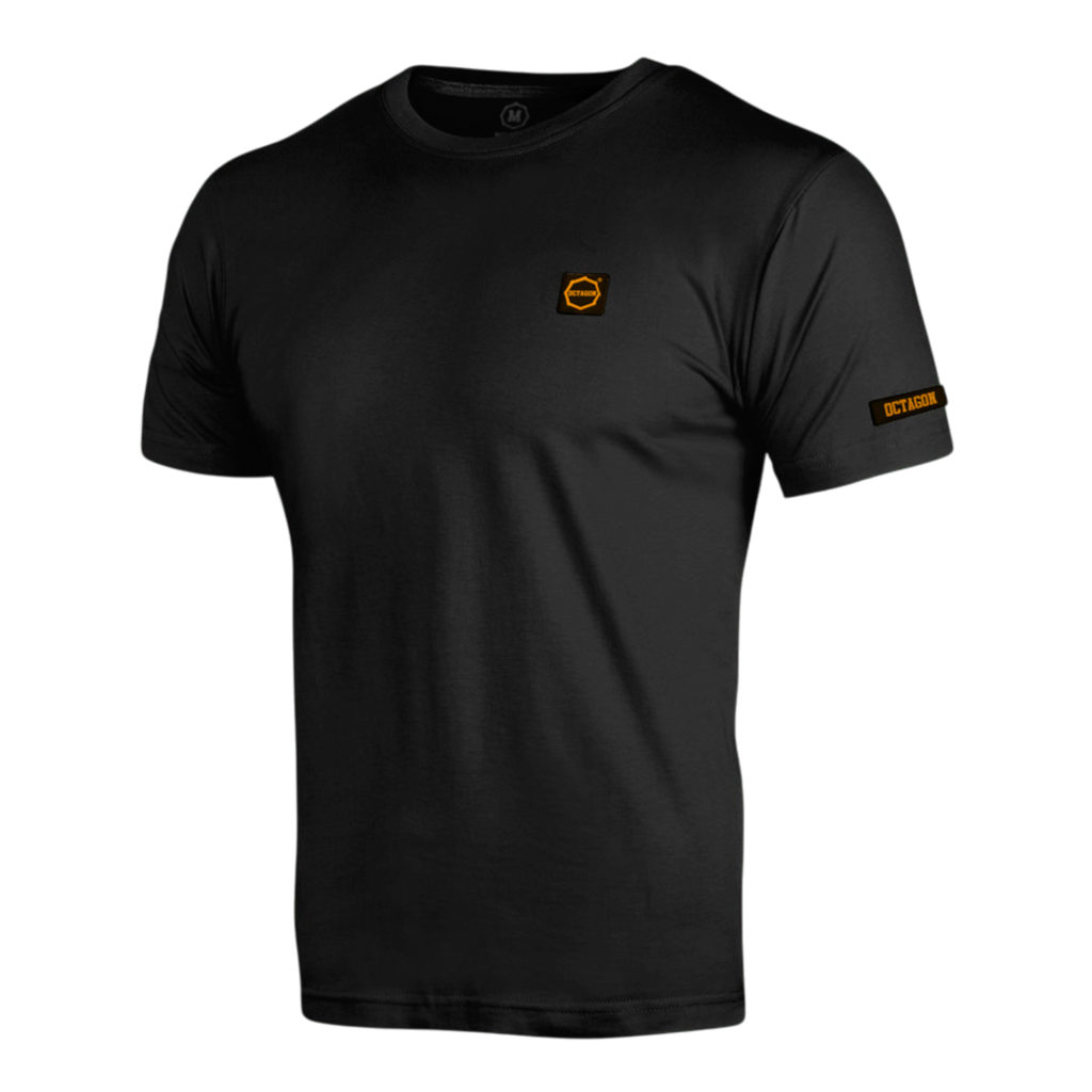 T-shirt Octagon petit logo noir/orange