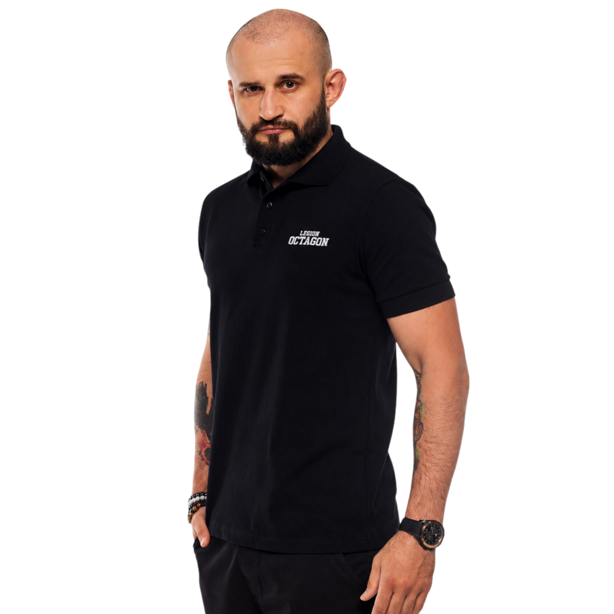 Legion Octagon FW Straight HFT Black/White Poloshirt
