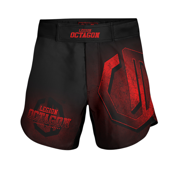 Legion Octagon Conquest Black/Red MMA-Shorts