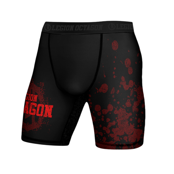 Legion Octagon Grunge Black/Red Kompressionsshorts