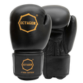 Octagon Royal Black/Gold Boxhandschuhe – Echtleder