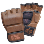 Legion Octagon PRO Oldschool MMA-Handschuhe Braun – Echtleder