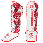 Legion Octagon Flower Schienbein- und Fussschutz – White/Red