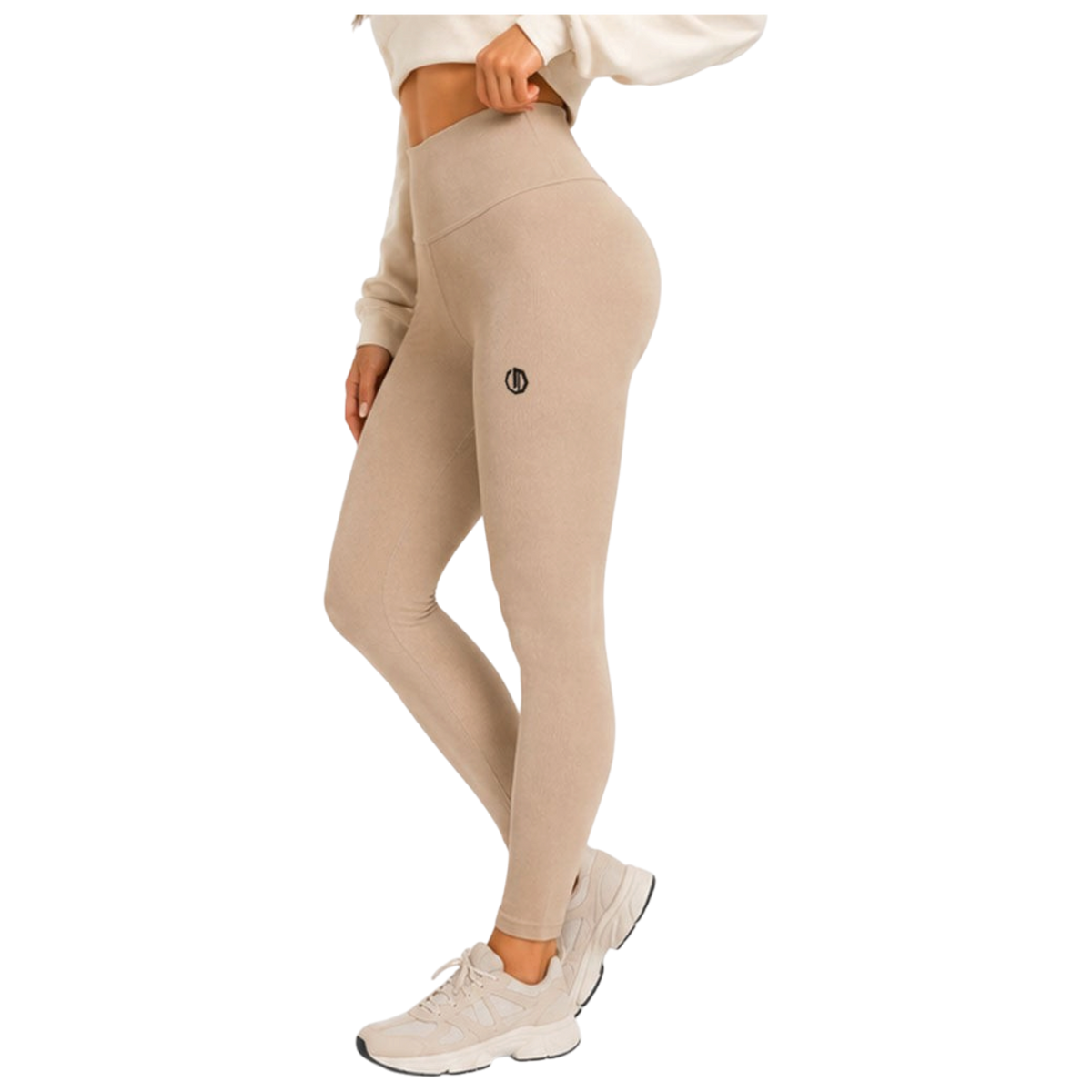 Legion Octagon Ribber Beige Damen-Leggings