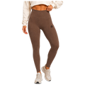 Legion Octagon Ribber Brown Damen-Leggings