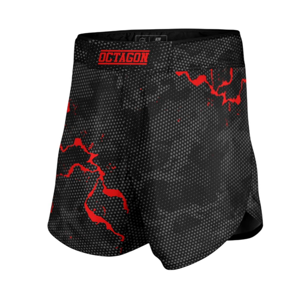 Octagon Marble Camo Red MMA-Shorts