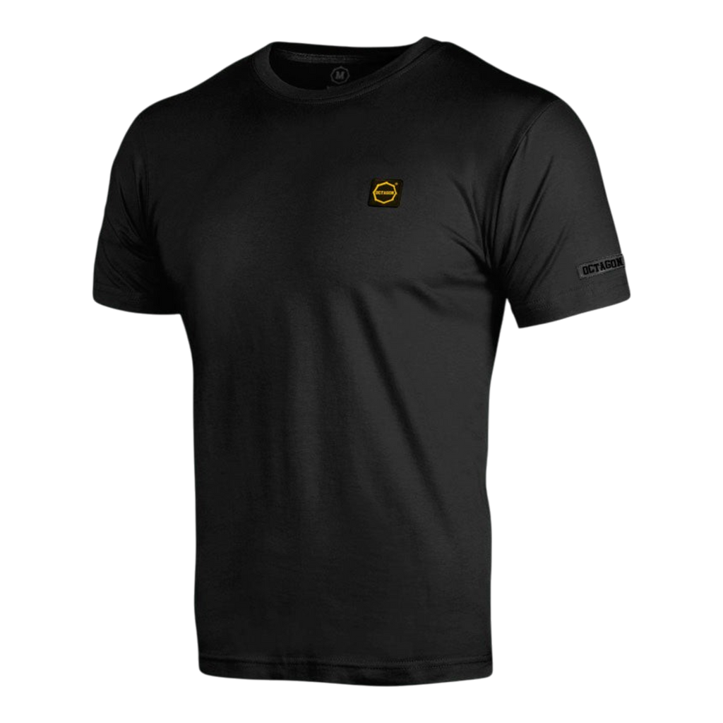 Octagon Small Logo Black/Gold T-Shirt