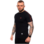 Octagon Stripe Black/Red T-Shirt