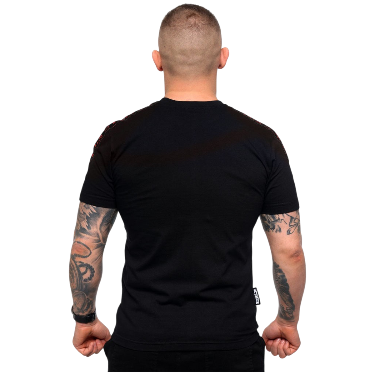 Octagon Stripe Black/Red T-Shirt