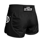 Legion Octagon Mesh PREMIUM Black/White Kickbox- und Muay-Thai-Shorts